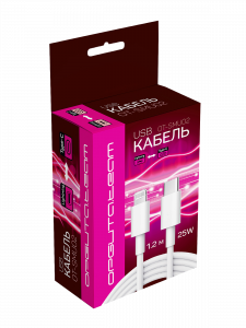 Орбита OT-SMU02 Белый кабель PD25W (iOS Lighting-TYPE-C) 1.2м